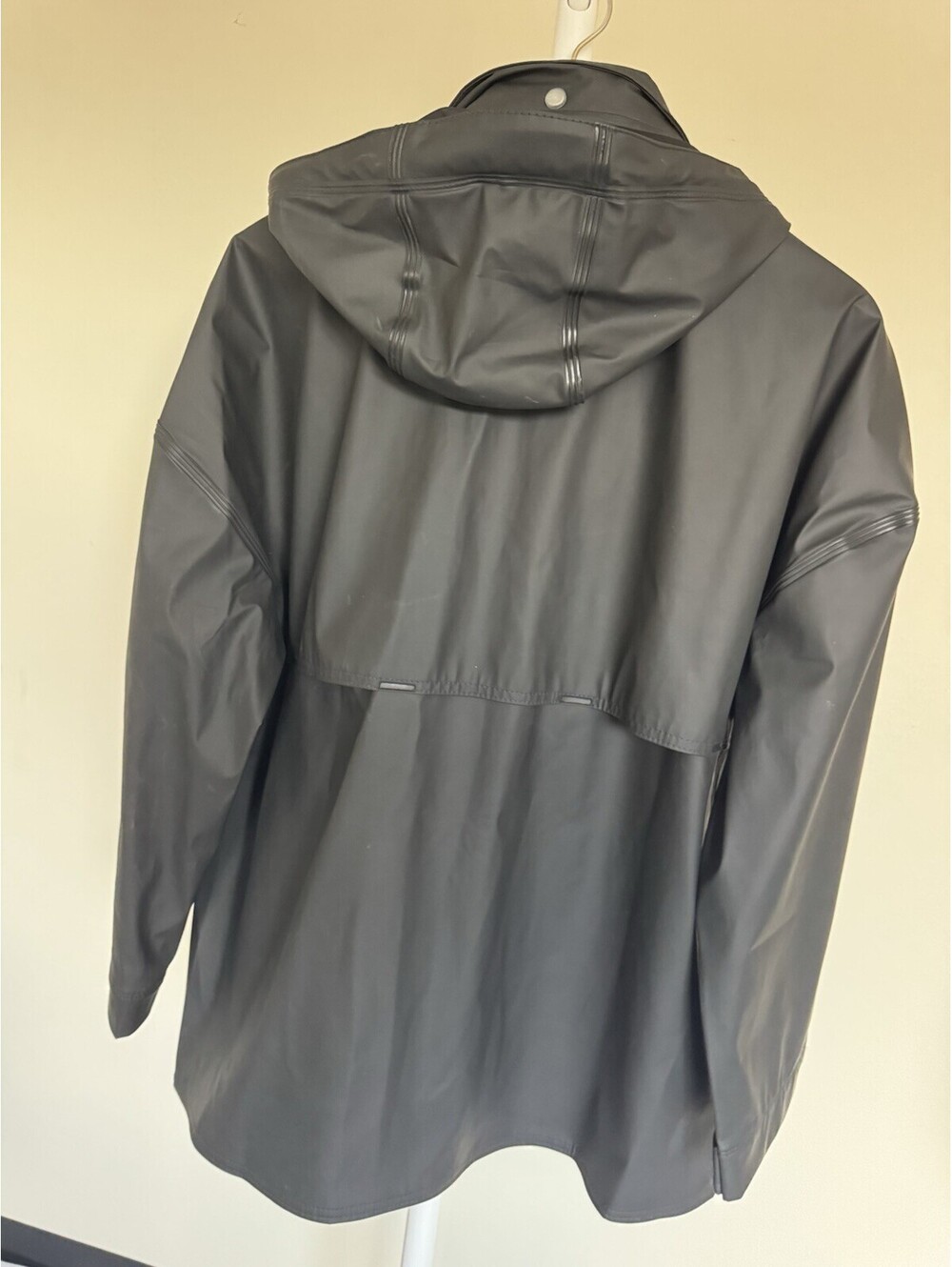 Carhartt Men’s Jacket Sz L Large Tall Black Hooded Rain Coat Windbreaker - Picture 3 of 4